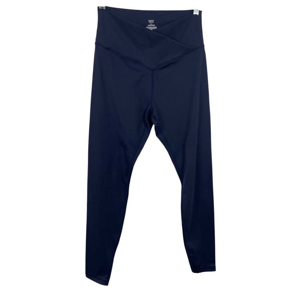 Bare Brand Navy Blue Athletic Leggings High Rise Waistband Womens Size Medium
